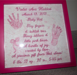 PERSONALIZED BABY GIRL BIRTH ANNOUNCEMENT & POEM