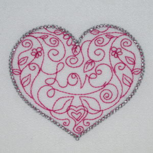 REDWORK HEART GIFT 4X4