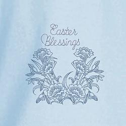 Easter Blessing Floral Redwork