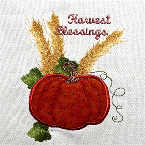 HARVEST PUMPKIN APPLIQUE 5X7