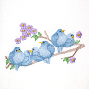 BLUEBIRDS OF HAPPINESS 5X7