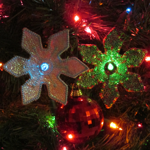 Mylar Snowflake Lights 4X4