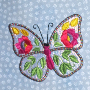 FLORAL BUTTERFLY 1  4X4