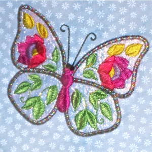 FLORAL BUTTERFLY 1  4X4