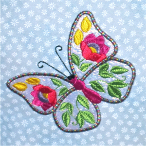 FLORAL BUTTERFLY 1  4X4