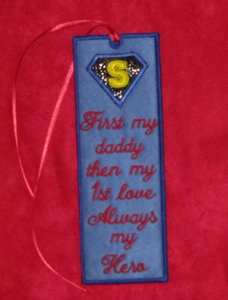 Father's Day Hero Bookmark from Daughter 5X7