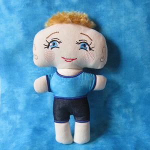 BRUSH CUT BOBBY  In the hoop doll 6X10