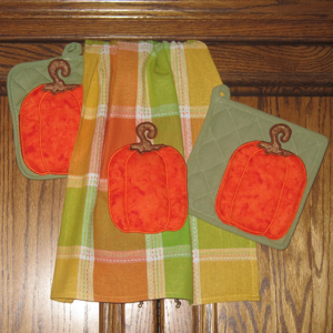 3-D Pumpkin Pockets Applique 5X7