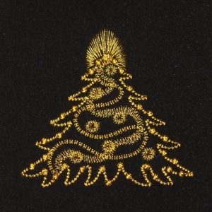 GOLDEN CHRISTMAS TREE ORNAMENTAL 4X4