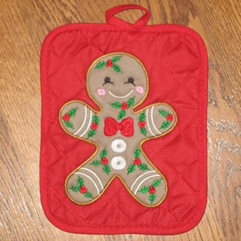 gingerbread embroidery applique design