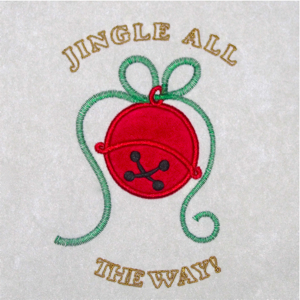 JINGLE BELLS APPLIQUE' 5X7