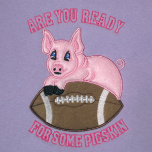 FOOTBALL  ARE YOU READY FOR SOME PIGSKIN 5X7