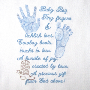 BABY BOY PRINTS & POEM 5X7