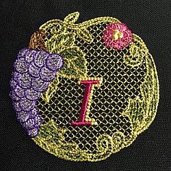 Luscious Grapes Monogram I and Gift Tag