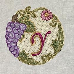 Luscious Grapes Monogram Y and Gift Tag