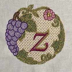 Luscious Grapes Monogram Z and Gift Tag