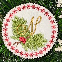 Pine Bough Alphabet and Ornament N