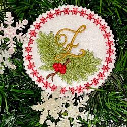 Pine Bough Alphabet and Ornament Z