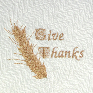 Give Thanks Wheat Stalk 4X4