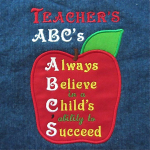 TEACHER'S ABC'S  5X7