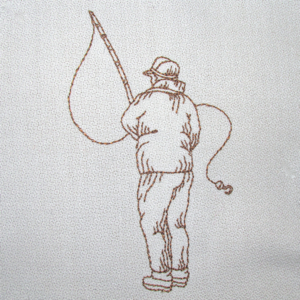 Fisherman 1 Redwork  4X4