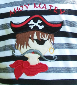 PIRATE APPLIQUE 5x7