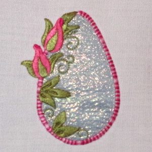 ROSEBUD EGG APPLIQUE' 4X4