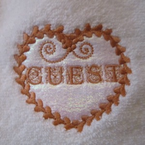 guest towel applique embroidery design single