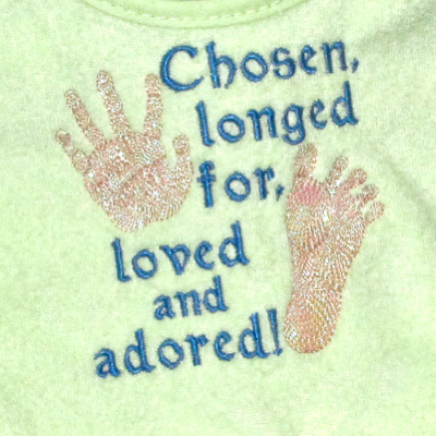 adopted baby embroidery design 