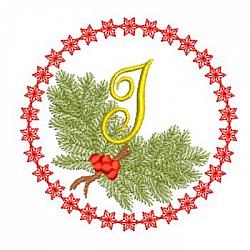 Pine Bough Alphabet and Ornament I