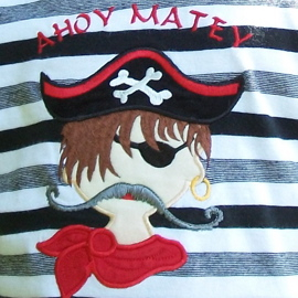 PIRATE APPLIQUE 5x7