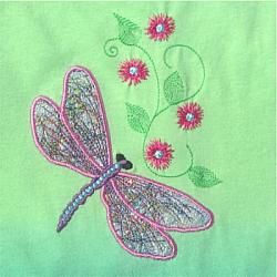 Dragonfly Threads Applique 5X7