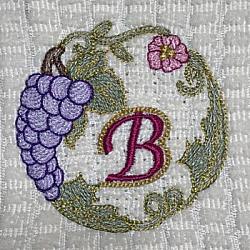 Luscious Grapes Monogram B and Gift Tag