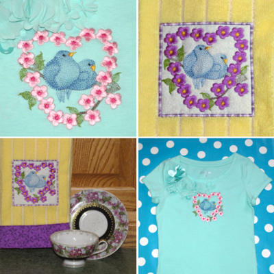 BLUEBIRD LOVEBIRDS mini set 4X4